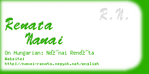 renata nanai business card